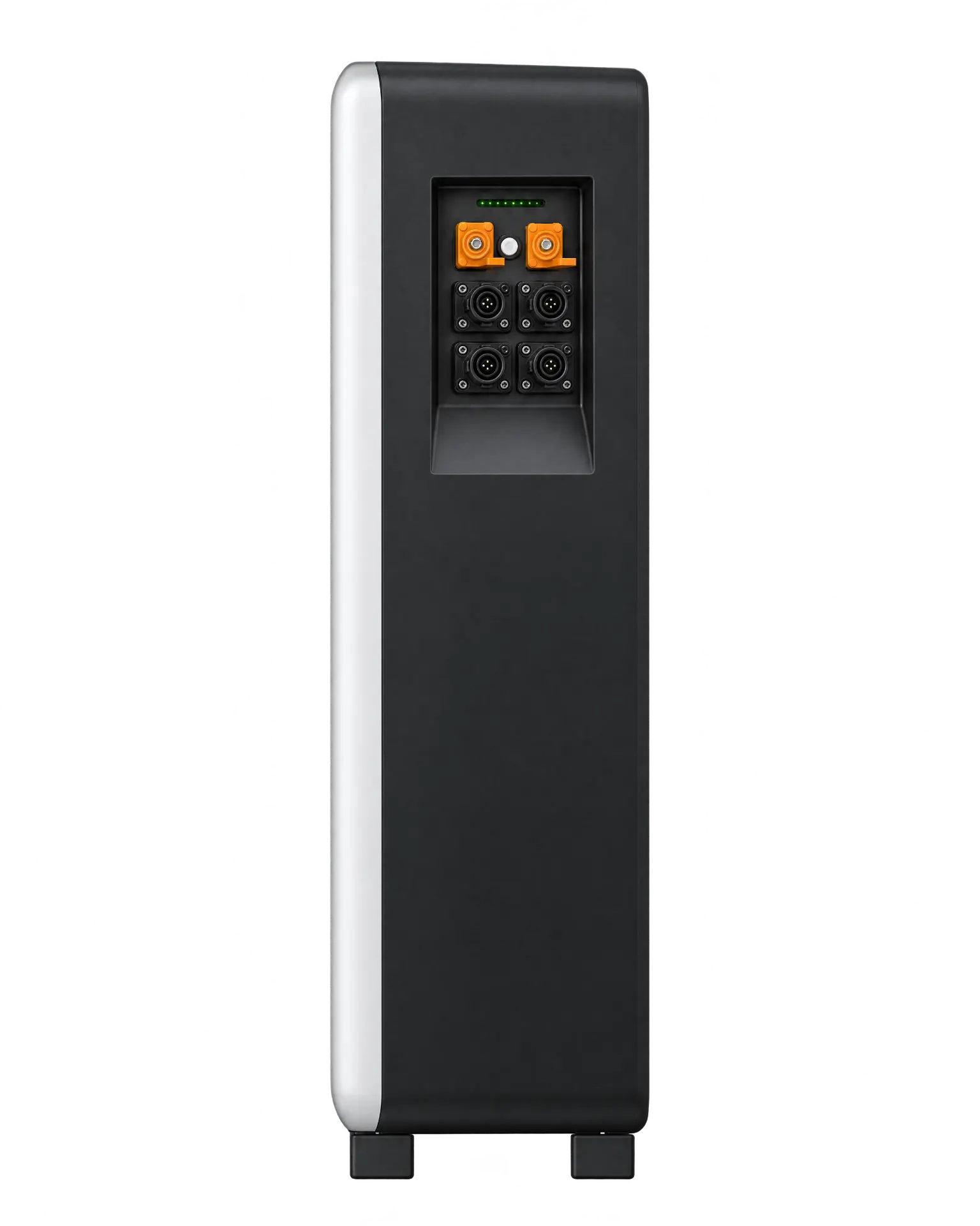 Vista de perfil de la batería Vestwoods VE51280W y su panel lateral de conexiones